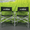 Branded directors chair back branding set