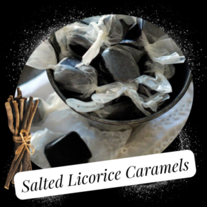 Salted Licorice Caramels