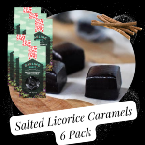 Salted Licorice Soft Caramels 150g 6 Pack