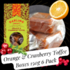 Darling Sweet Orange & Cranberry Toffee Boxes 150g 6 Pack