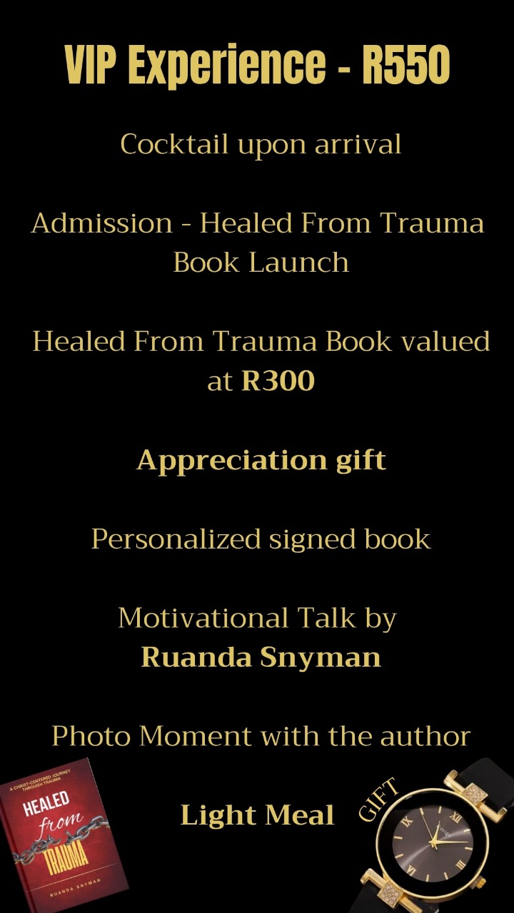 Healed from trauma book launch event