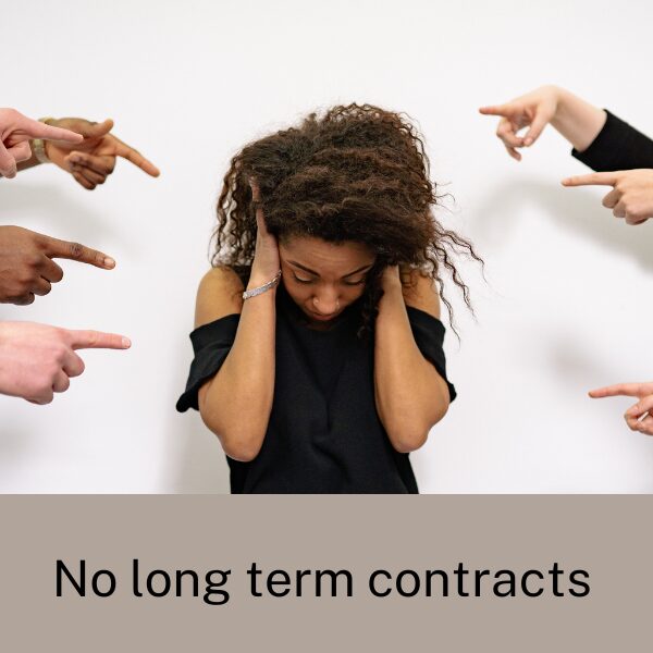 No long term contracts for most of our services